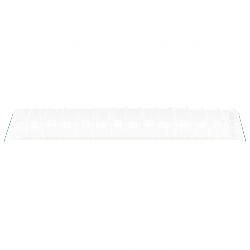 Gewächshaus mit Stahlrahmen Weiß 42 m² 14x3x2 m