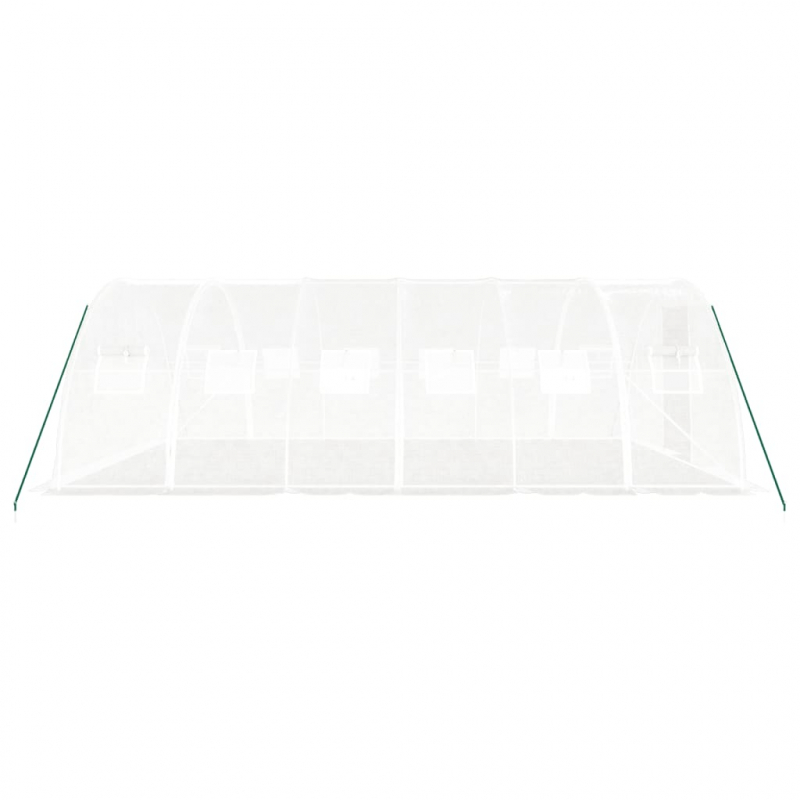 Gewächshaus mit Stahlrahmen Weiß 24 m² 6x4x2 m