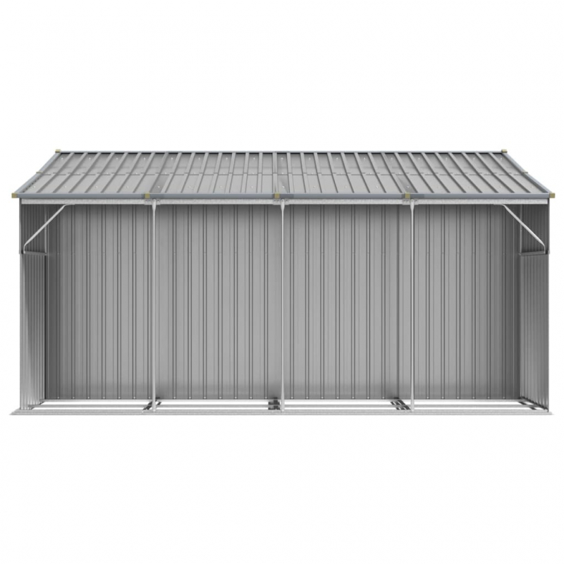 Gerätehaus Grau 277x365,5x179 cm Verzinkter Stahl