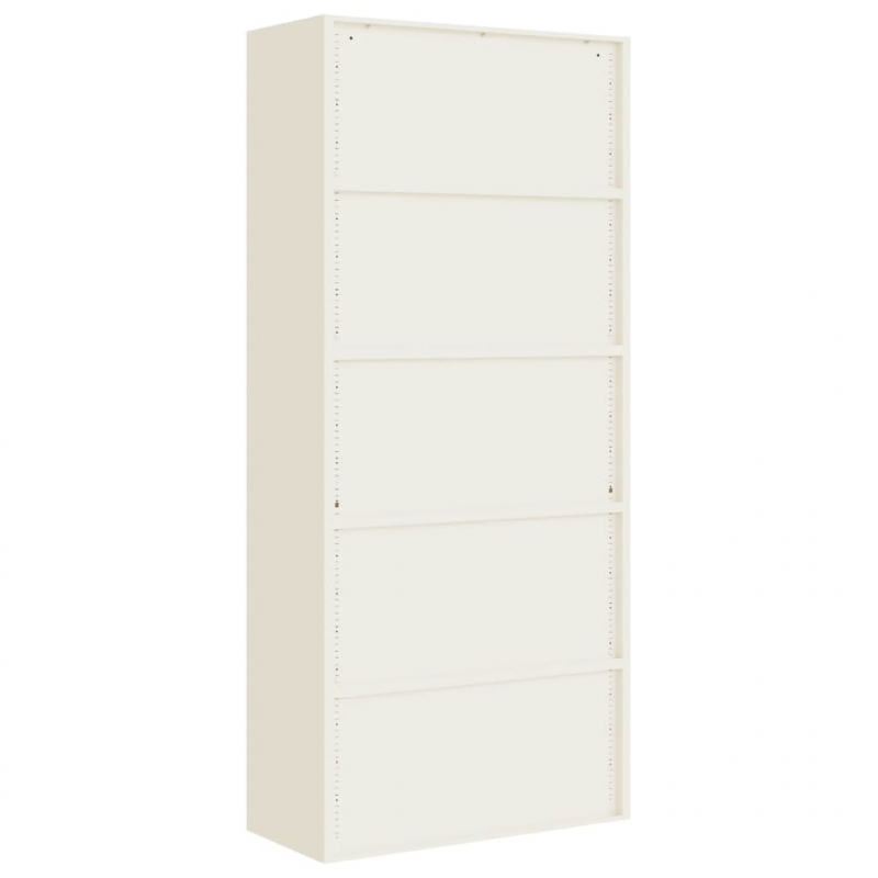 Aktenschrank Weiß 90x40x240 cm Stahl