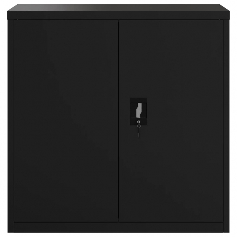 Aktenschrank Schwarz 90x40x130 cm Stahl