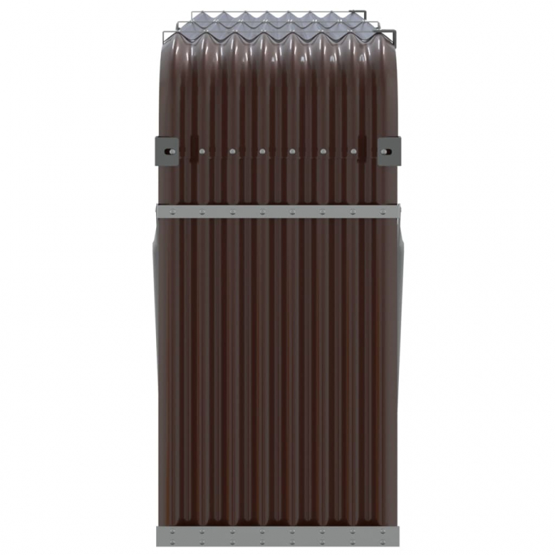 Kaminholzunterstand Braun 180x45x100 cm Verzinkter Stahl