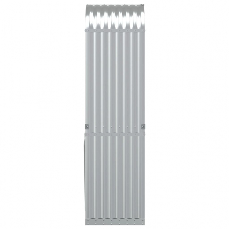 Kaminholzunterstand Silbern 40x45x170 cm Verzinkter Stahl