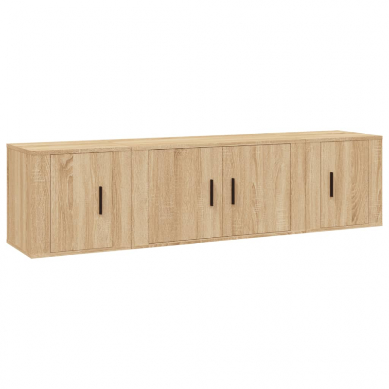 3-tlg. TV-Schrank-Set Sonoma-Eiche Holzwerkstoff