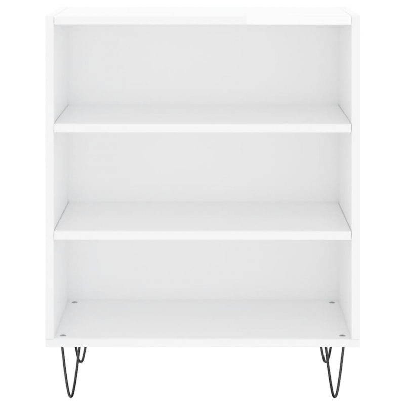 Sideboard Hochglanz-Weiß 57x35x70 cm Holzwerkstoff