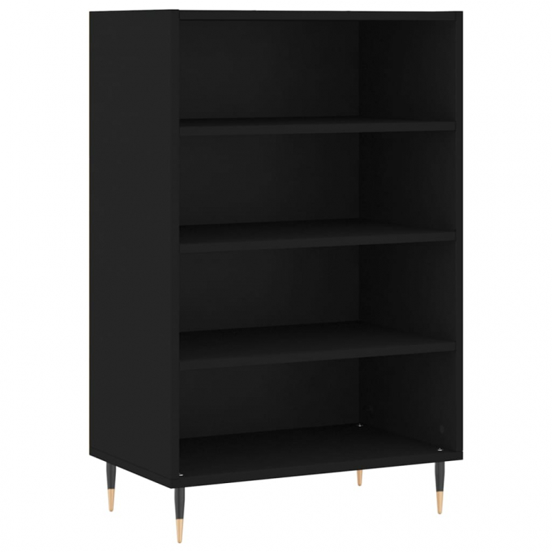 Highboard Schwarz 57x35x90 cm Holzwerkstoff