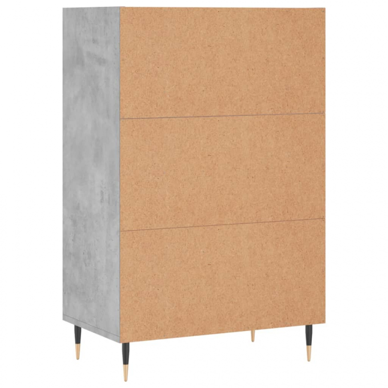 Highboard Betongrau 57x35x90 cm Holzwerkstoff