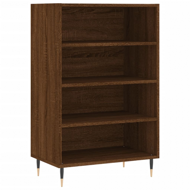 Highboard Braun Eichen-Optik 57x35x90 cm Holzwerkstoff