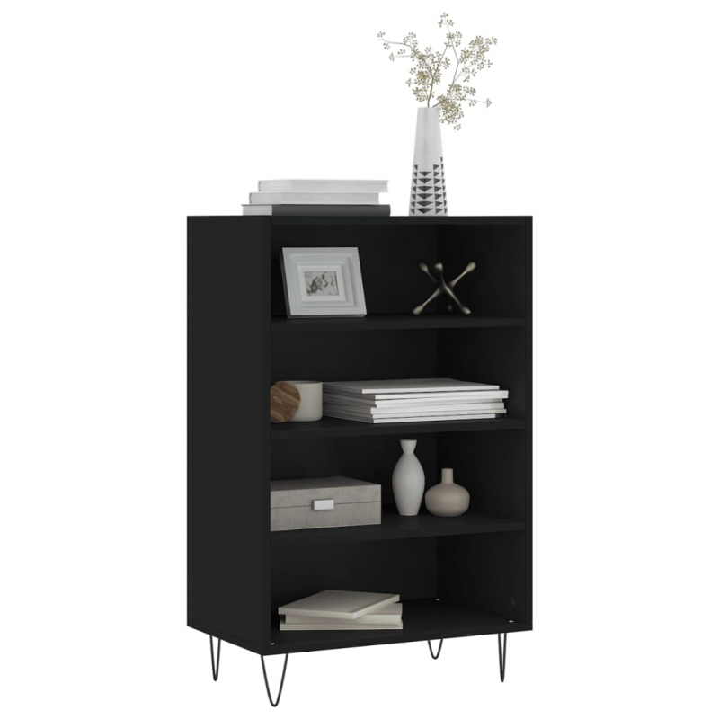 Highboard Schwarz 57x35x90 cm Holzwerkstoff