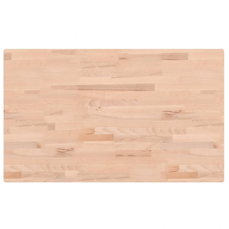 Tischplatte 100x60x2,5 cm Rechteckig Massivholz Buche