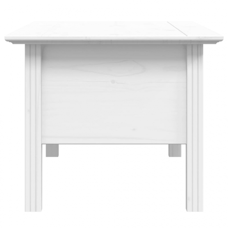 Couchtisch BODO Weiß 100x55x46 cm Massivholz Kiefer