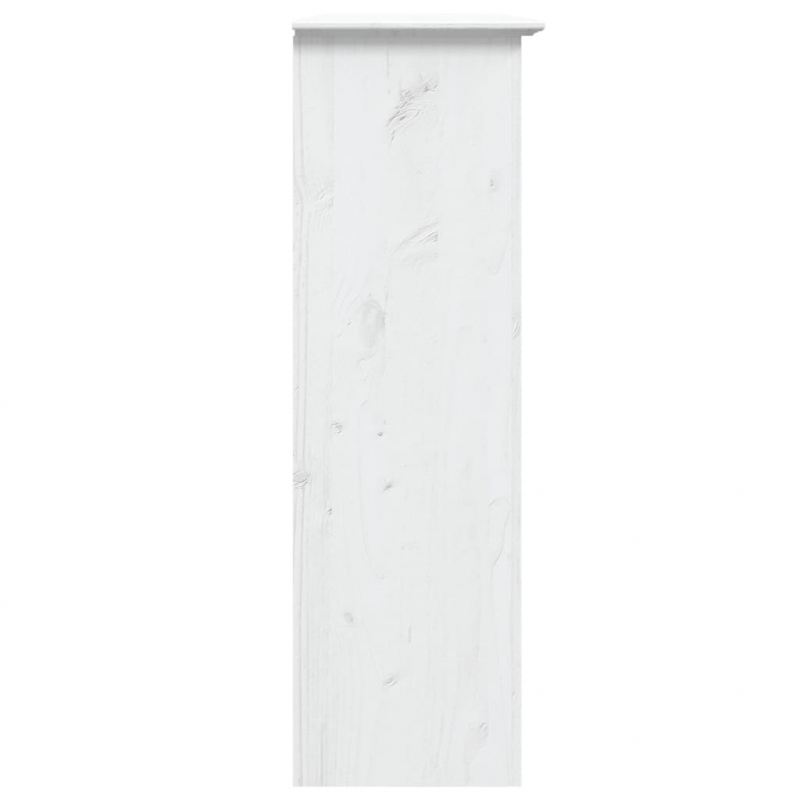 Vitrinenschrank mit Glastüren BODO Weiß Massivholz Kiefer