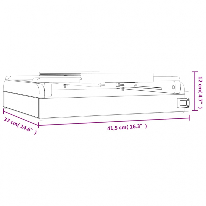 Tischstaffelei mit Schublade 41,5x37x12 cm Massivholz Kiefer