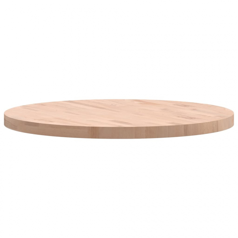 Tischplatte Ø80x4 cm Rund Massivholz Buche