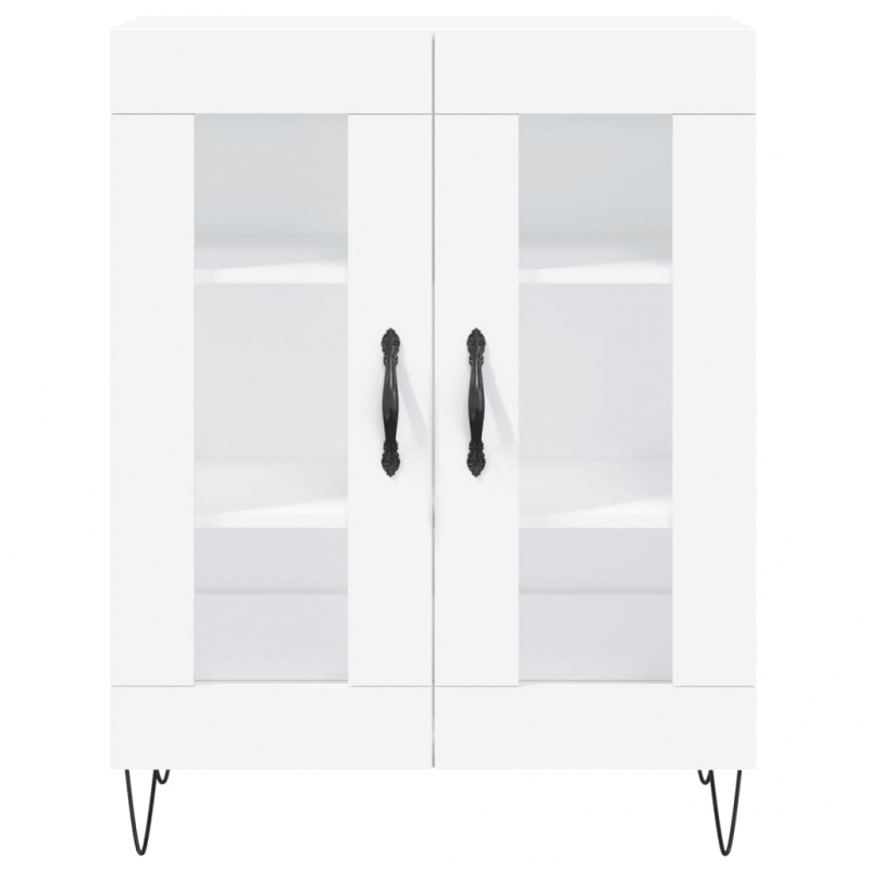 Highboard Weiß 69,5x34x180 cm Holzwerkstoff