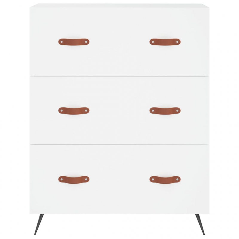 Highboard Weiß 69,5x34x180 cm Holzwerkstoff