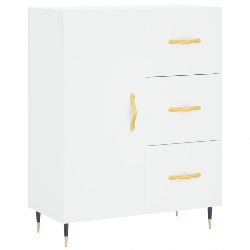 Highboard Weiß 69,5x34x180 cm Holzwerkstoff