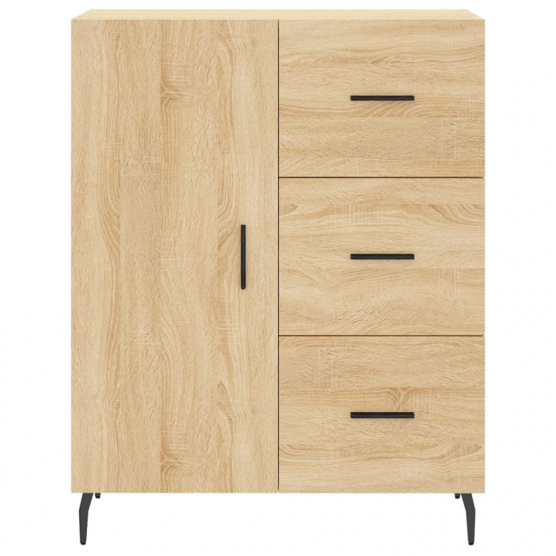 Highboard Sonoma-Eiche 69,5x34x180 cm Holzwerkstoff