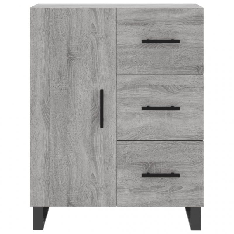 Highboard Grau Sonoma 69,5x34x180 cm Holzwerkstoff