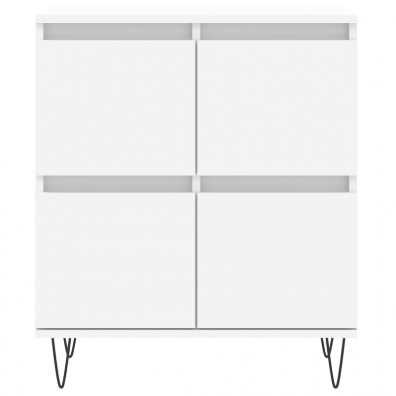 Sideboards 2 Stk. Weiß Holzwerkstoff