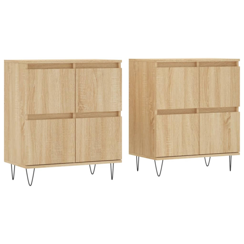 Sideboards 2 Stk. Sonoma-Eiche Holzwerkstoff