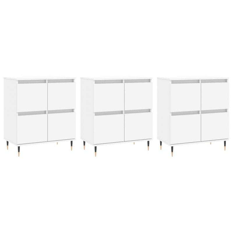 Sideboards 3 Stk. Weiß Holzwerkstoff