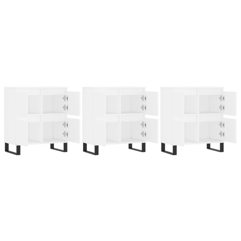 Sideboards 3 Stk. Weiß Holzwerkstoff