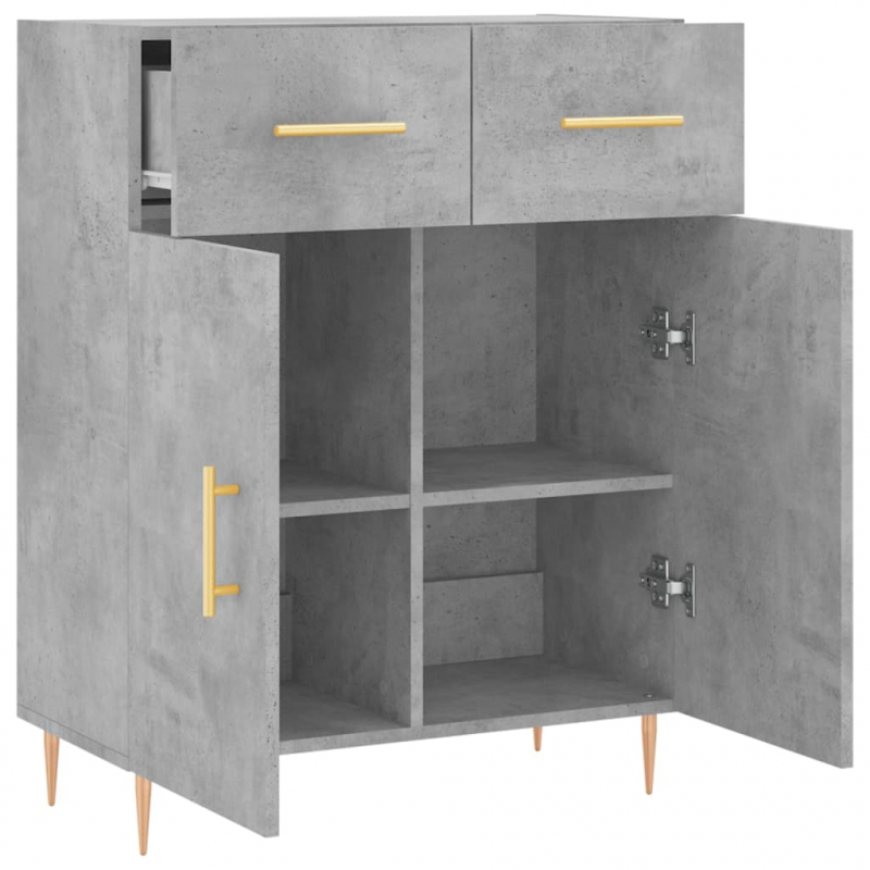 Sideboard Betongrau 69,5x34x90 cm Holzwerkstoff