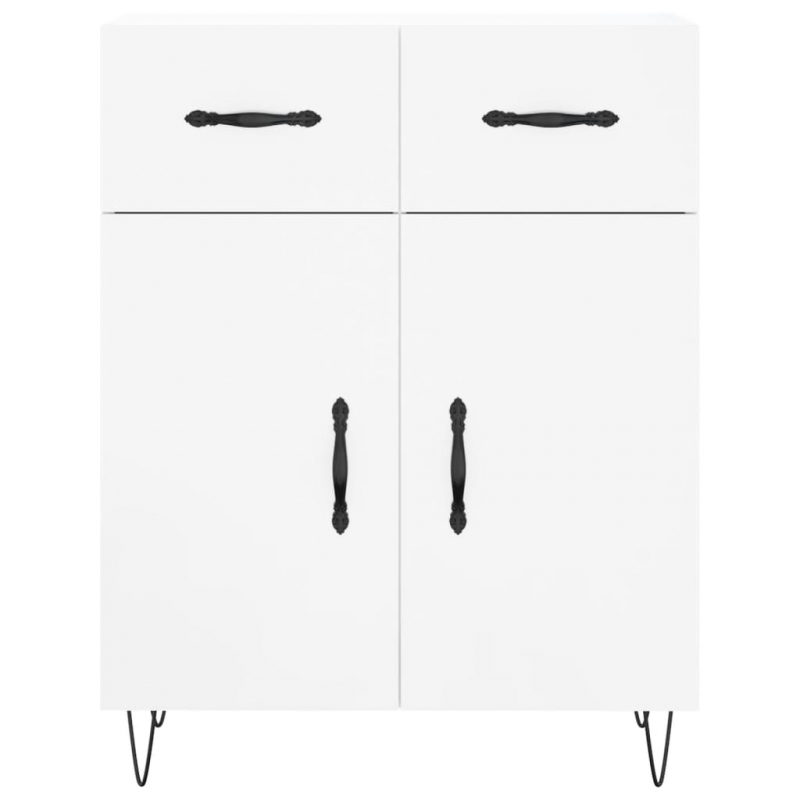 Sideboard Hochglanz-Weiß 69,5x34x90 cm Holzwerkstoff