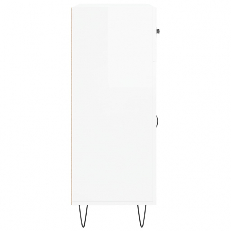 Sideboard Hochglanz-Weiß 69,5x34x90 cm Holzwerkstoff