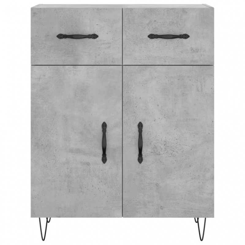 Sideboard Betongrau 69,5x34x90 cm Holzwerkstoff