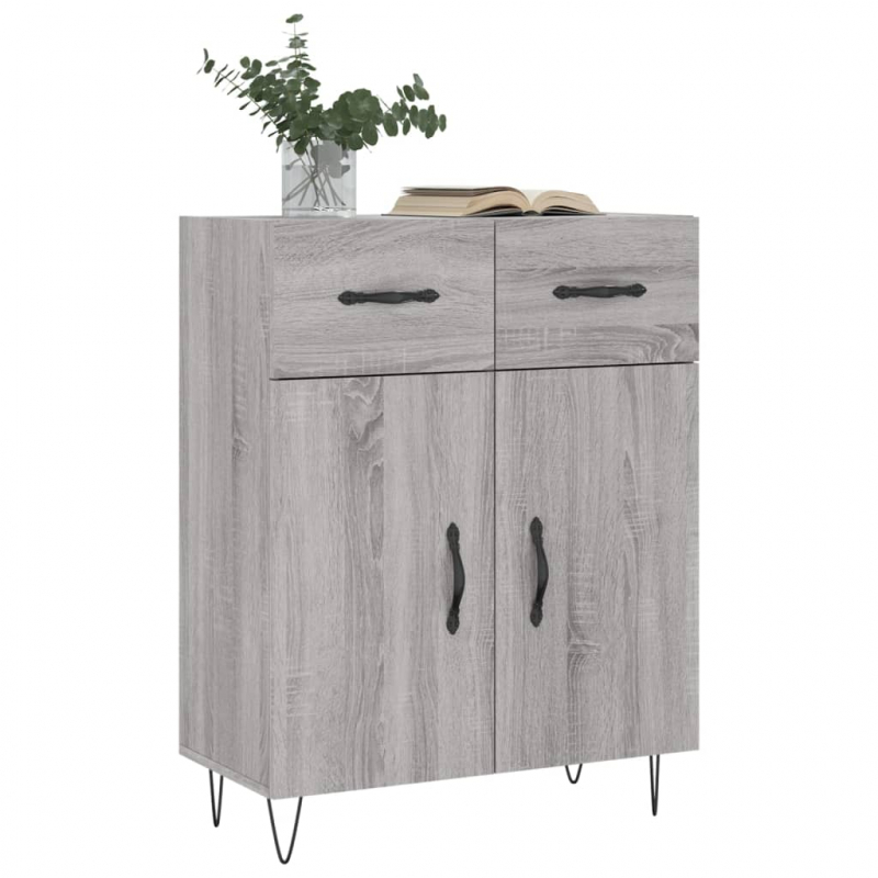 Sideboard Grau Sonoma 69,5x34x90 cm Holzwerkstoff