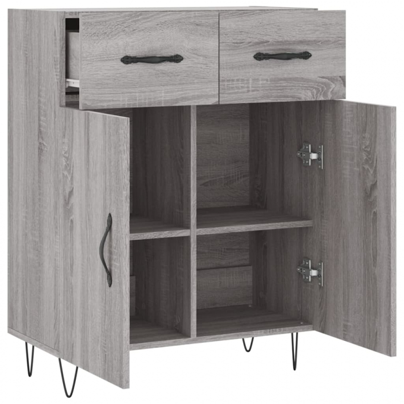 Sideboard Grau Sonoma 69,5x34x90 cm Holzwerkstoff
