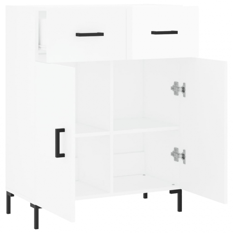 Sideboard Hochglanz-Weiß 69,5x34x90 cm Holzwerkstoff