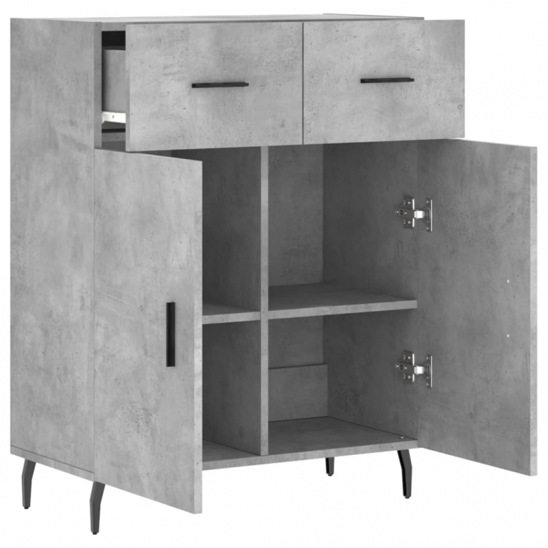 Sideboard Betongrau 69,5x34x90 cm Holzwerkstoff