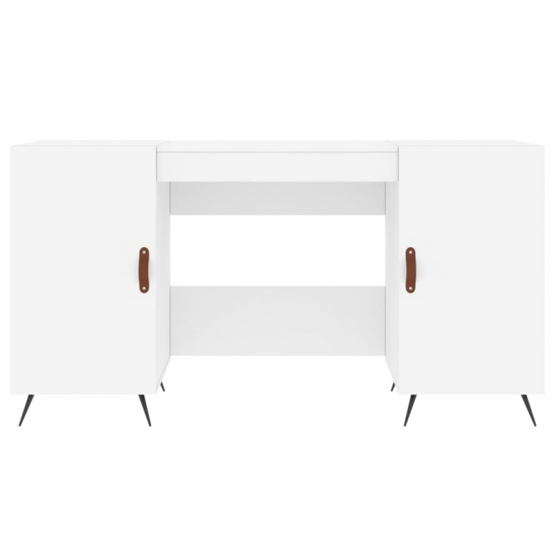 Schreibtisch Weiß 140x50x75 cm Holzwerkstoff