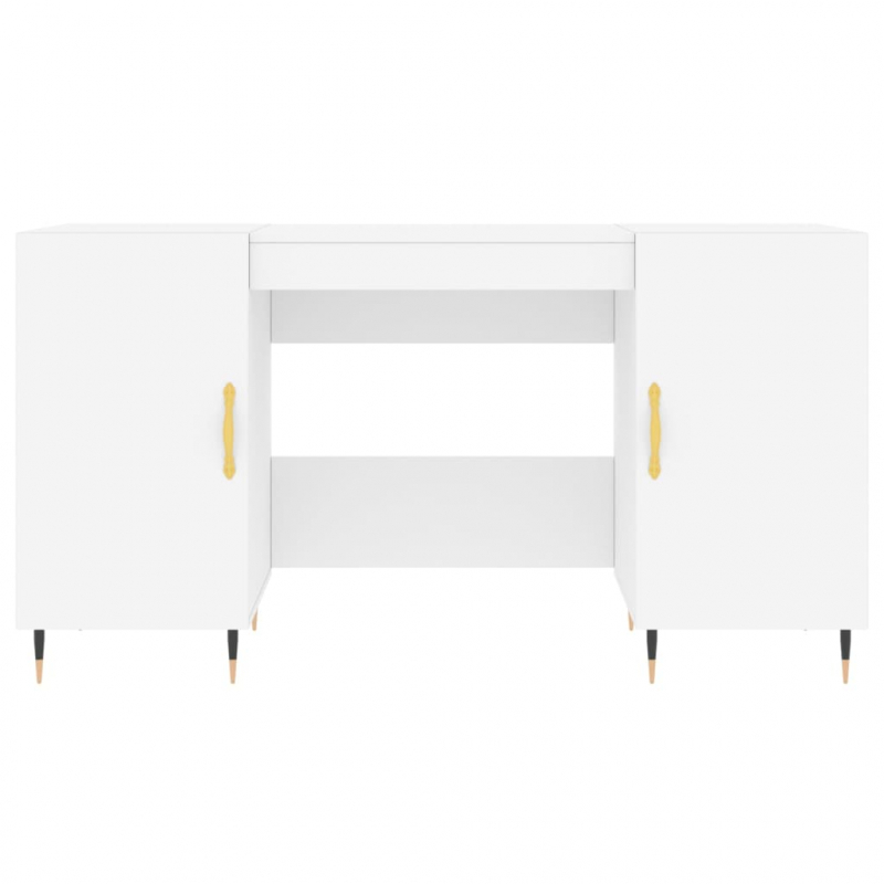Schreibtisch Weiß 140x50x75 cm Holzwerkstoff
