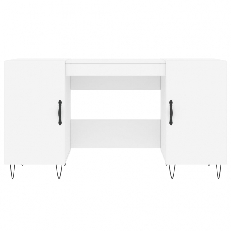 Schreibtisch Weiß 140x50x75 cm Holzwerkstoff
