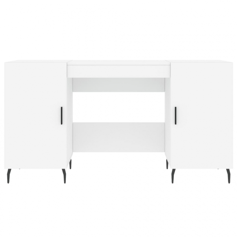 Schreibtisch Weiß 140x50x75 cm Holzwerkstoff