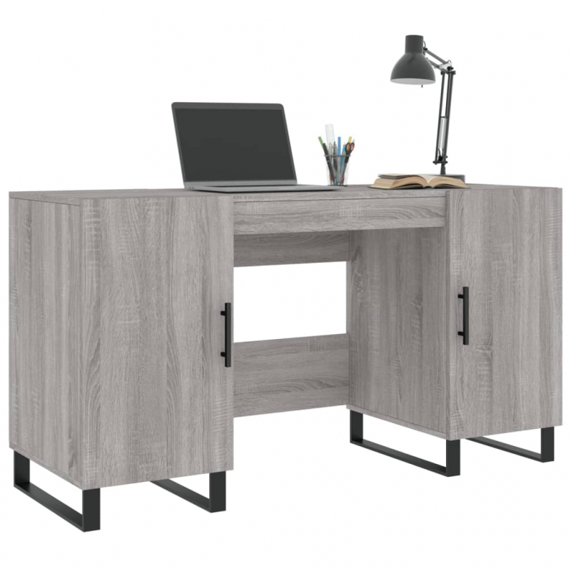 Schreibtisch Grau Sonoma 140x50x75 cm Holzwerkstoff