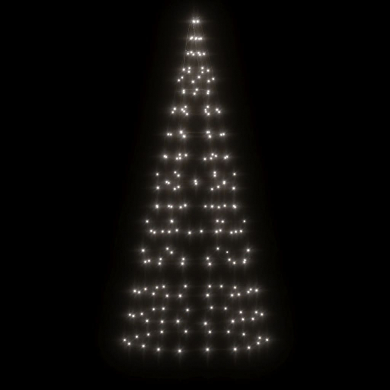 LED-Weihnachtsbaum für Fahnenmast 200 LEDs Kaltweiß 180 cm