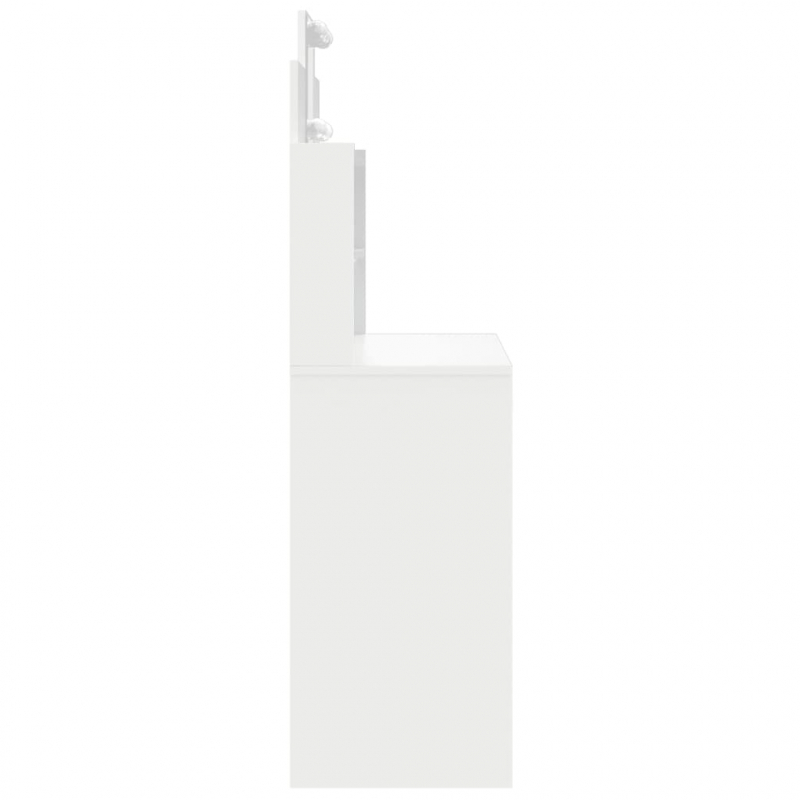 Schminktisch mit LED-Leuchten Weiß 96x40x142 cm