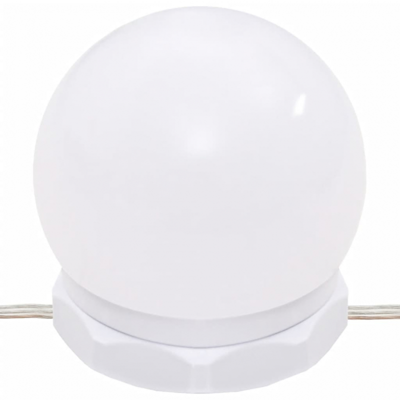 Schminktisch mit LED-Leuchten Betongrau 96x40x142 cm