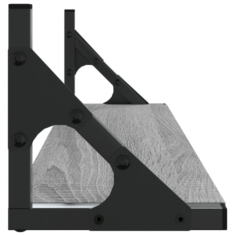 Wandregale 2 Stk. Grau Sonoma 60x15x15,5 cm