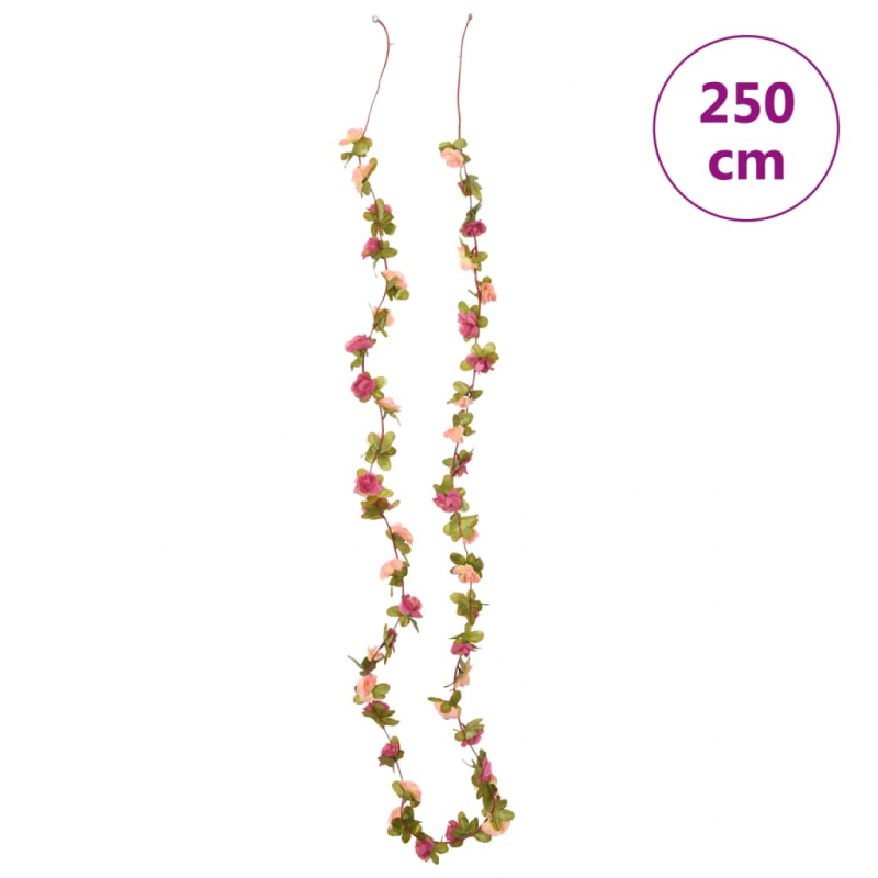 Weihnachtskränze Blumen 6 Stk. Rosa 250 cm