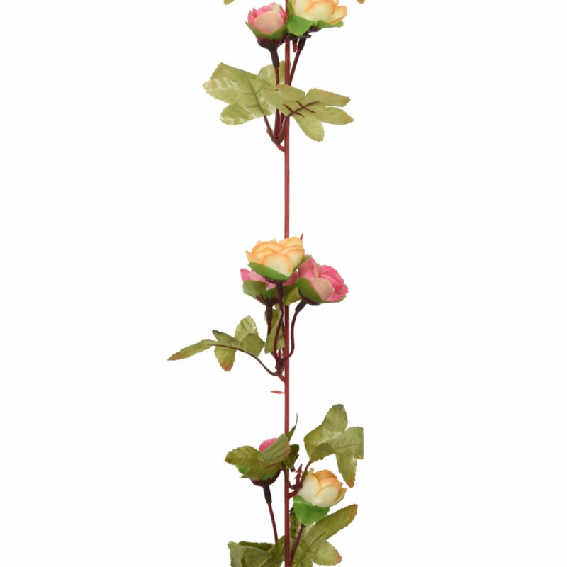 Weihnachtskränze Blumen 6 Stk. Rosa 215 cm