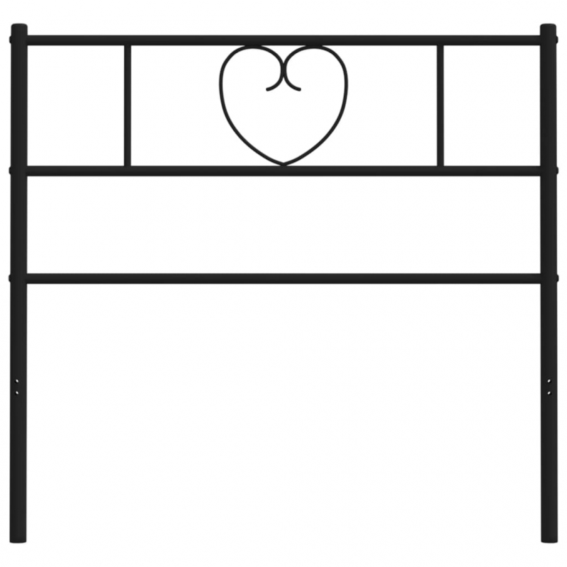 Kopfteil Metall Schwarz 90 cm
