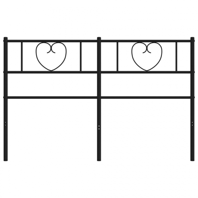 Kopfteil Metall Schwarz 120 cm