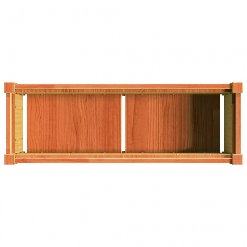 Pflanzkübel 2 Stk. Wachsbraun Massivholz Kiefer