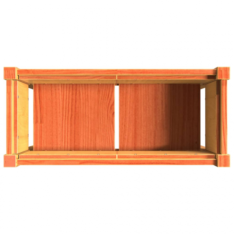 Pflanzkübel mit Beinen Wachsbraun 70x31x70 cm Massivholz Kiefer